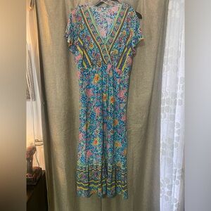 Floral V-Neck Maxi Dress